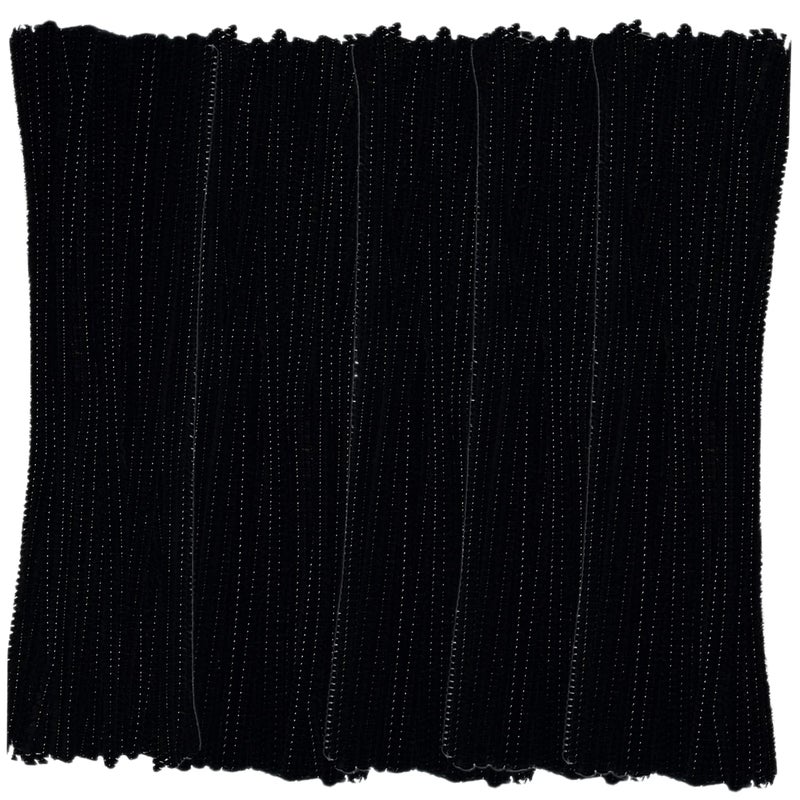 GOTOONE Black Pipe Cleaners (500 Pack) Chenille Stems for DIY Art Decorations Creative Craft (6 mm x 12 Inch) - Image 1